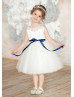 Unique Ivory Lace Glitter Tulle Flower Girl Dress